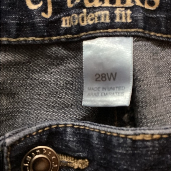 CJ Banks Dark Blue Flare Jeans Stretch Plus Size 28W (3X) - Picture 8 of 9